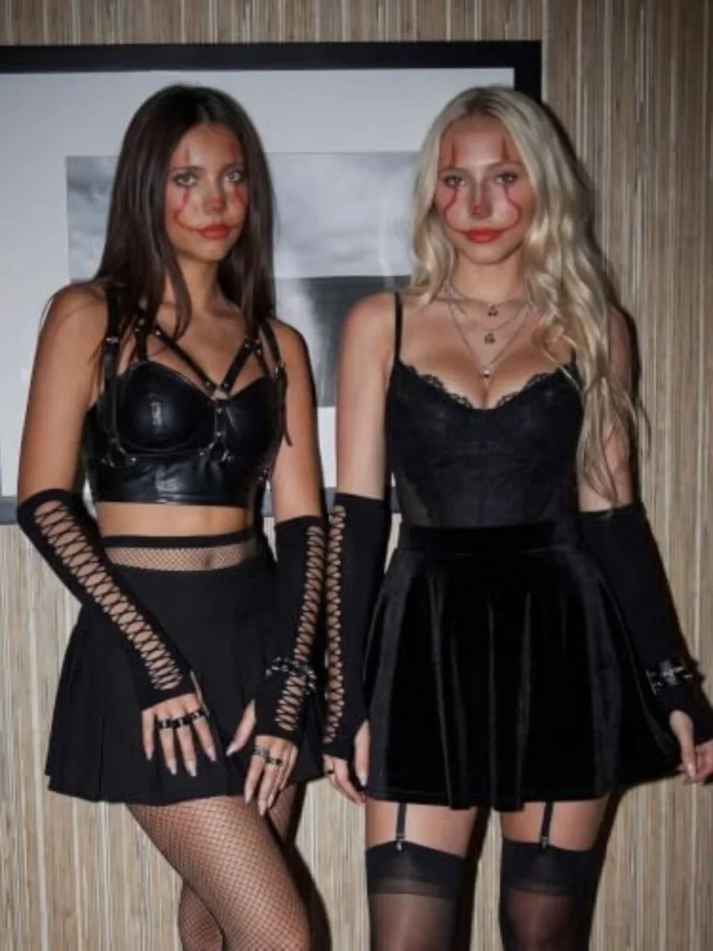 Fishnet Fingerless Gloves Arm Sleeves Y2K Grunge Punk Halloween